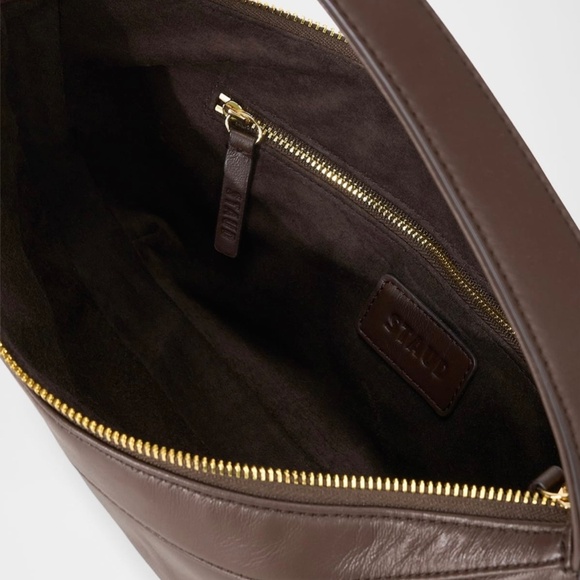 STAUD DEMY Espresso Leather Shoulder Bag - Picture 10 of 13